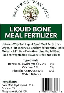 Nature's Way Soil Liquid Bone Meal Fertilizer - Fast-Absorbing Phosphorus & Calcium for Root Development
