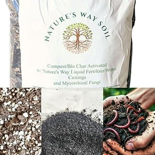 Nature's Way Soil Enhanced Living Compost - Premium Blend with Worm Castings, Biochar & Duckweed Extract